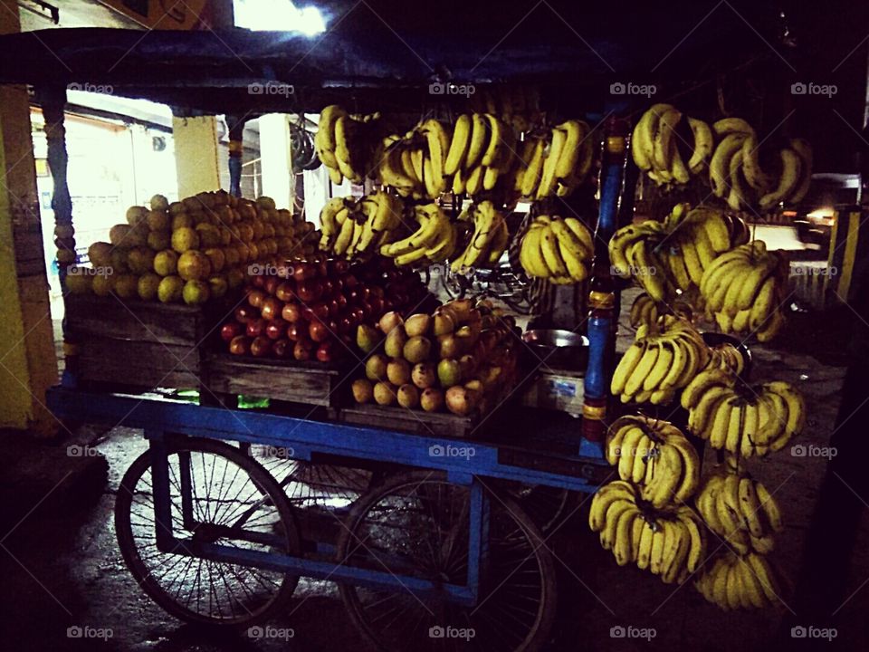 fruit cart at market