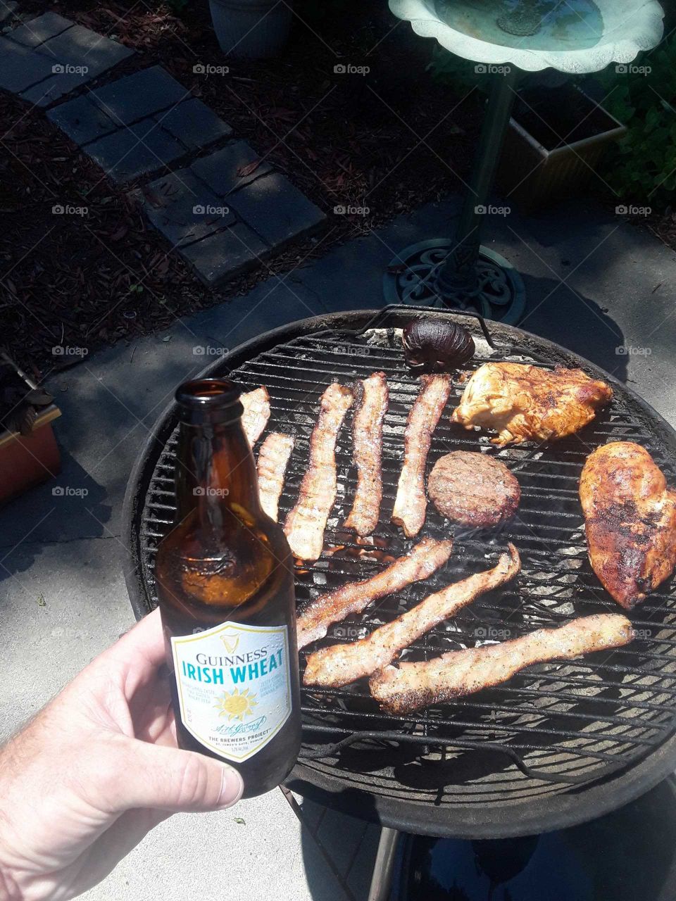Cold beer and grilling