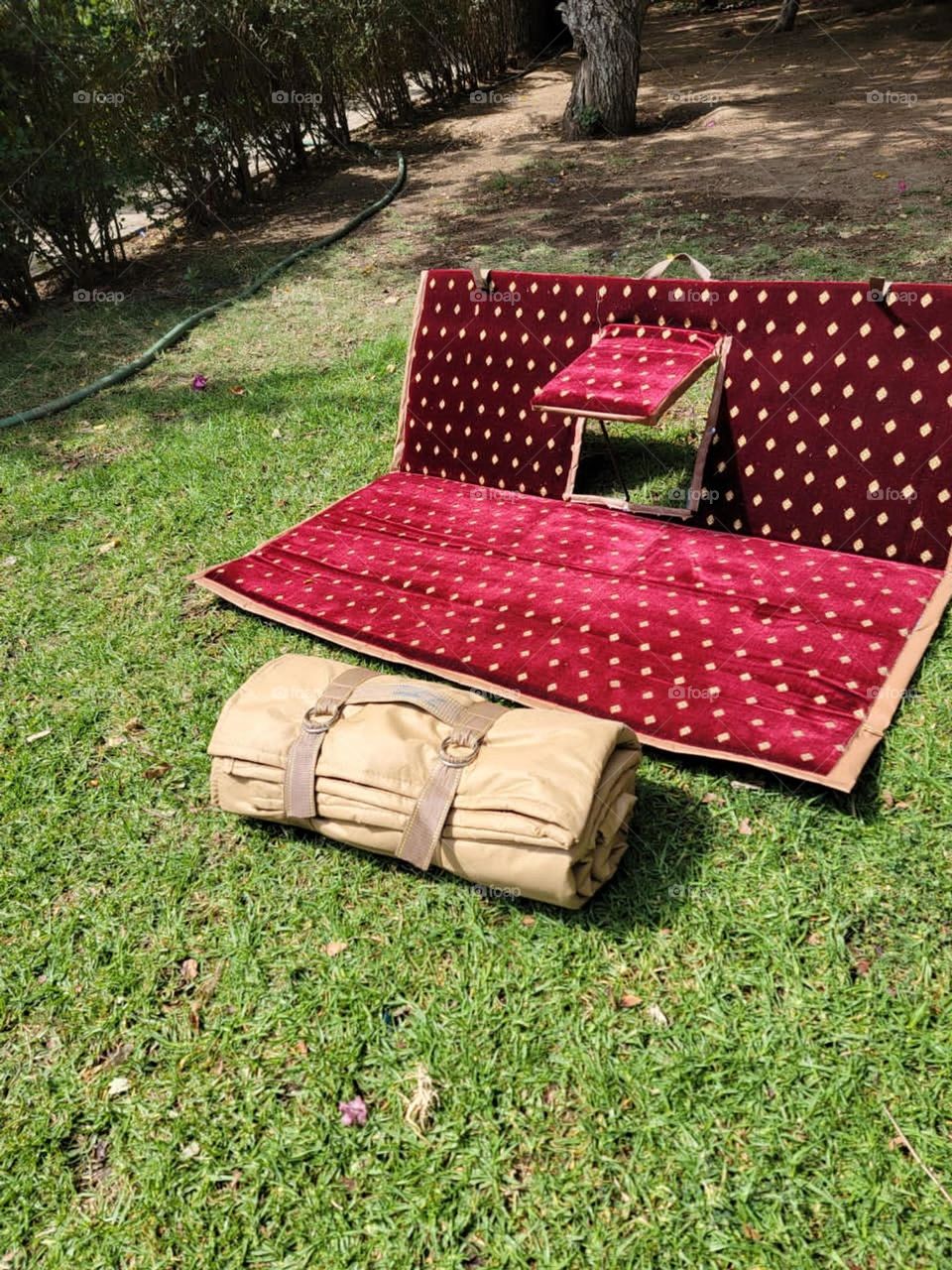 A very beautiful picture, and there is no better picture than it. There is no better picture of green herbs and colorful, red and white roses than it. Glory be to God, the natural and picturesque view, and there is no more