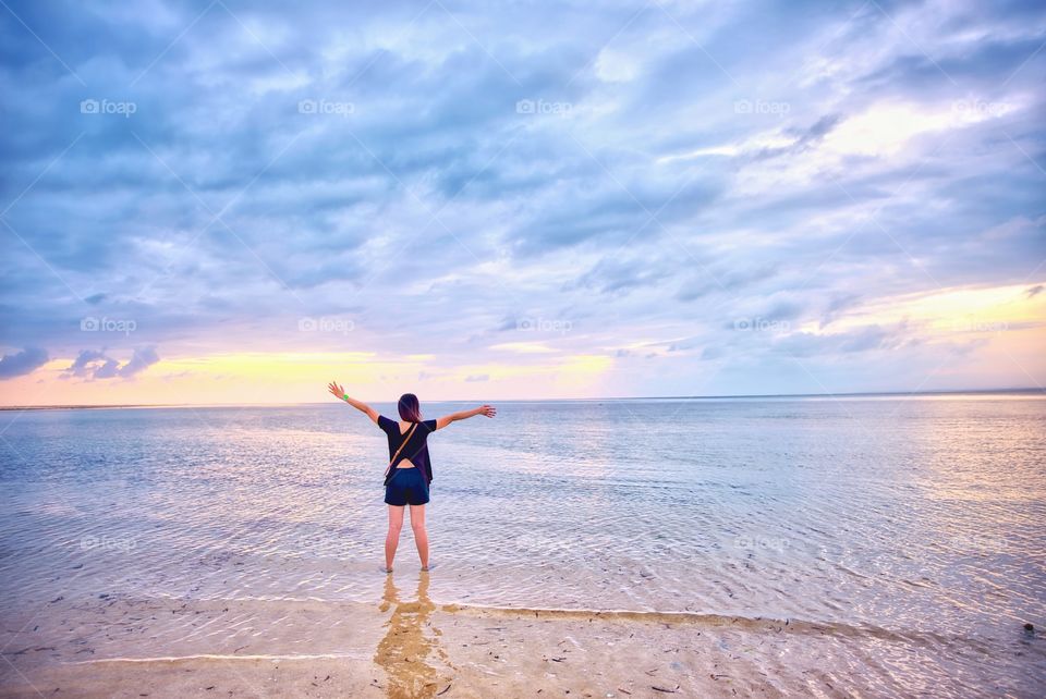 Having fun at the beach
