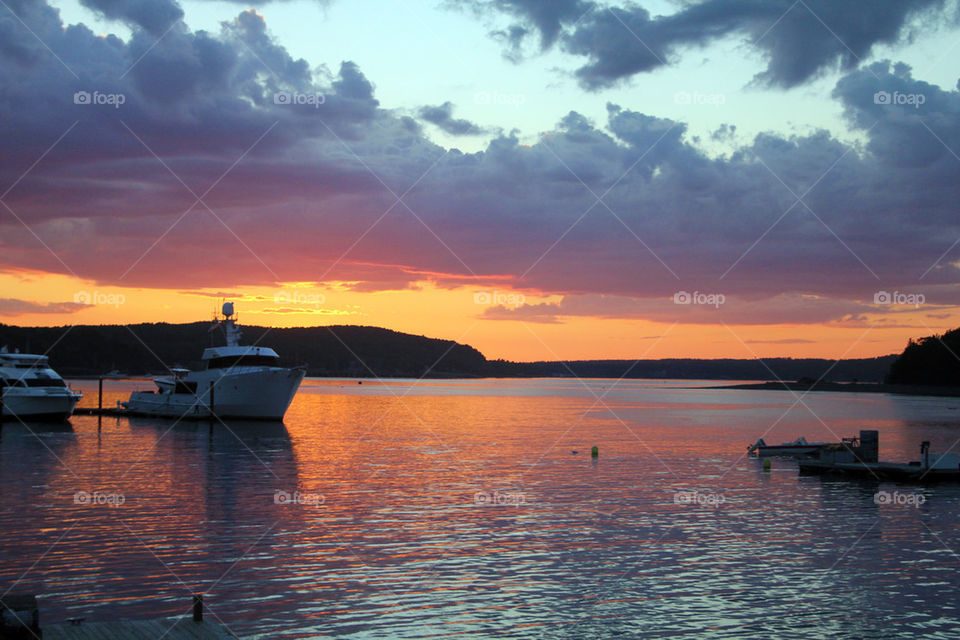 Sunset at Bar Harbor, Maine 