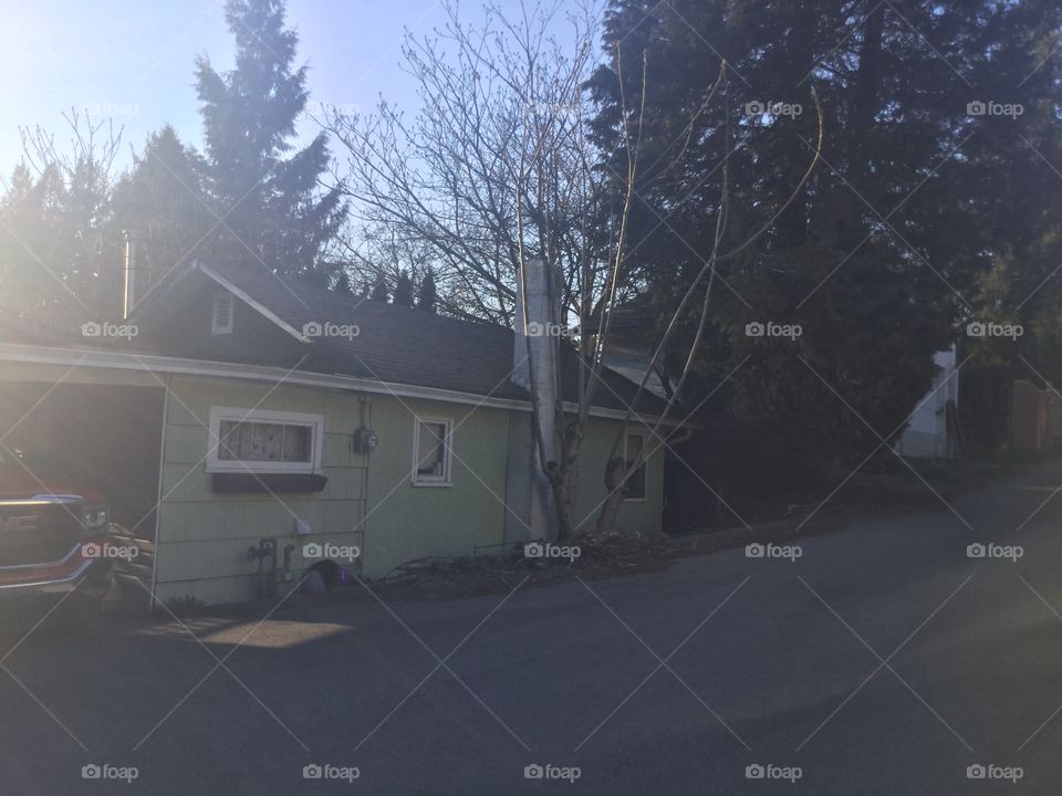 The chimney from my neighbour’s home