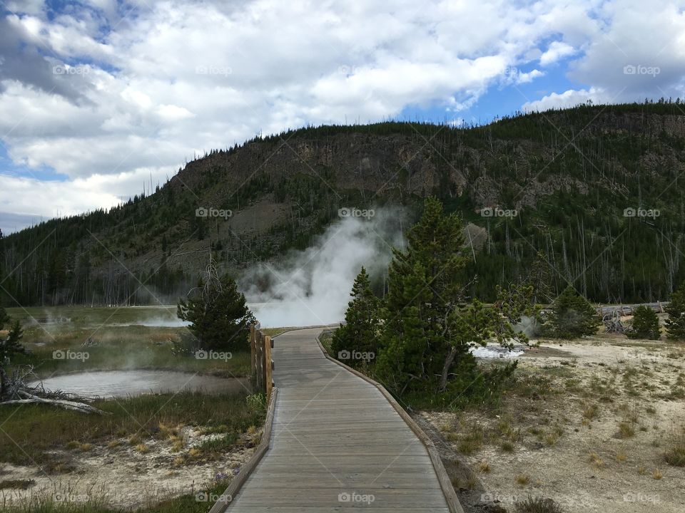 A walk thru geysers.