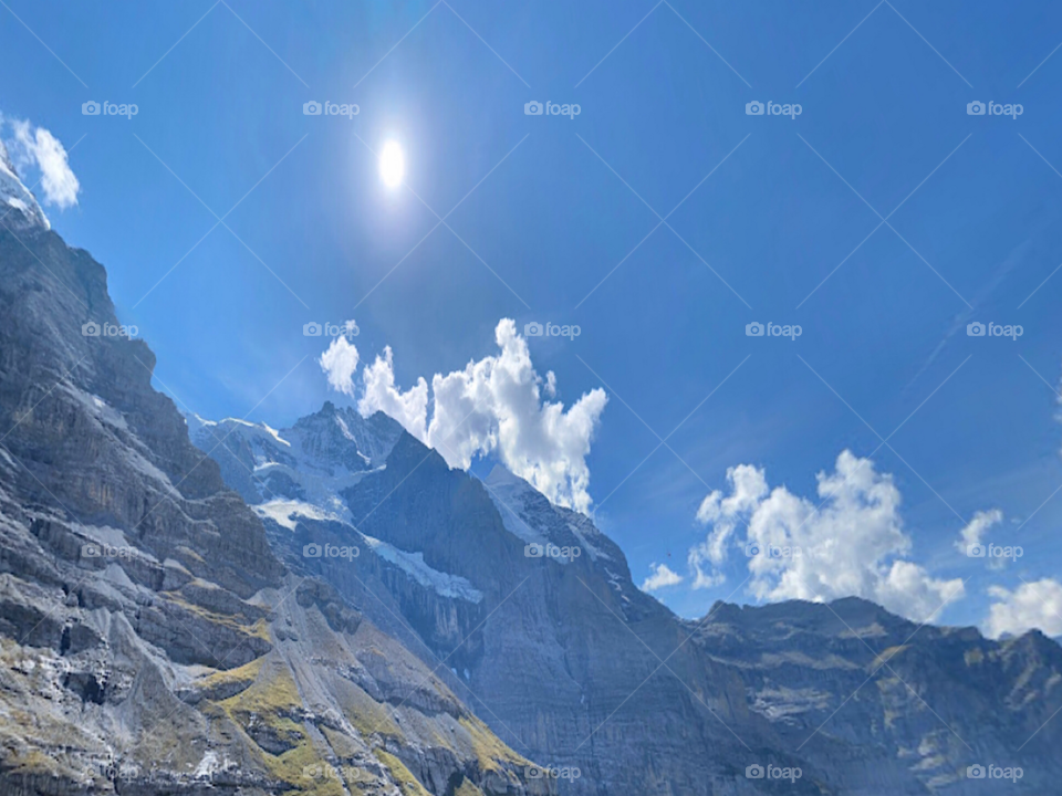 The majestic mountains in Switzerland