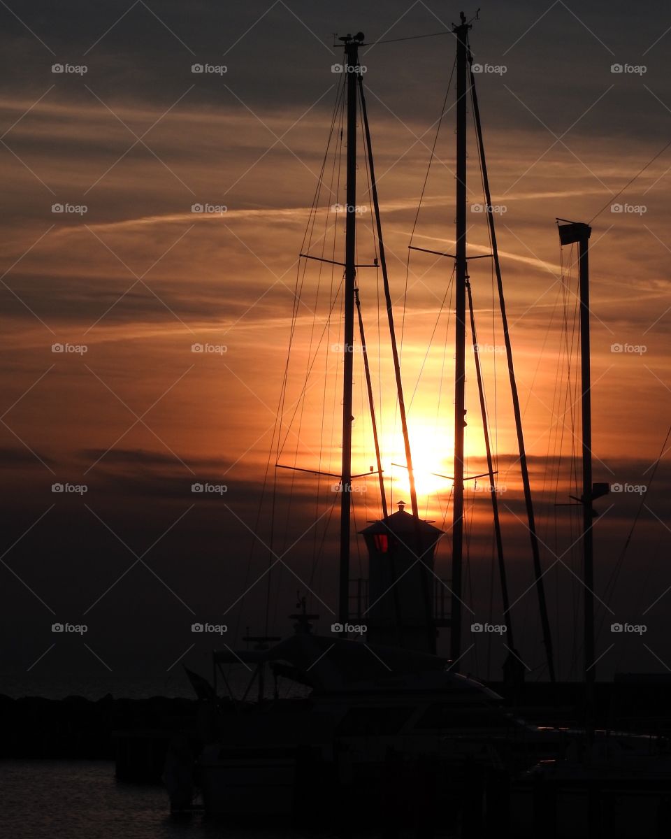 Sunset by the lighthouse