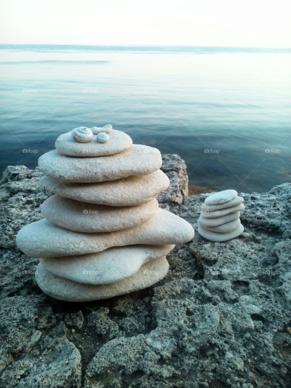 Zen, Balance, Rock, Stability, Sea