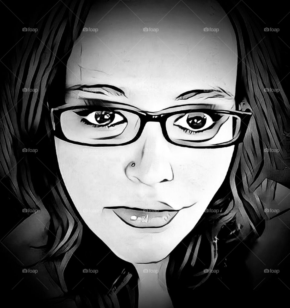 Black & White Comic Book Portrait