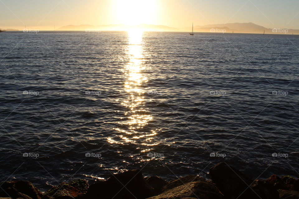 Sunset, Water, Sea, Ocean, Dawn