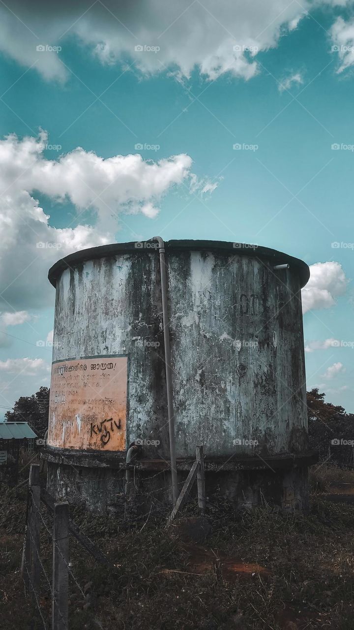 Rain water harvesting in the house in Kerala, India