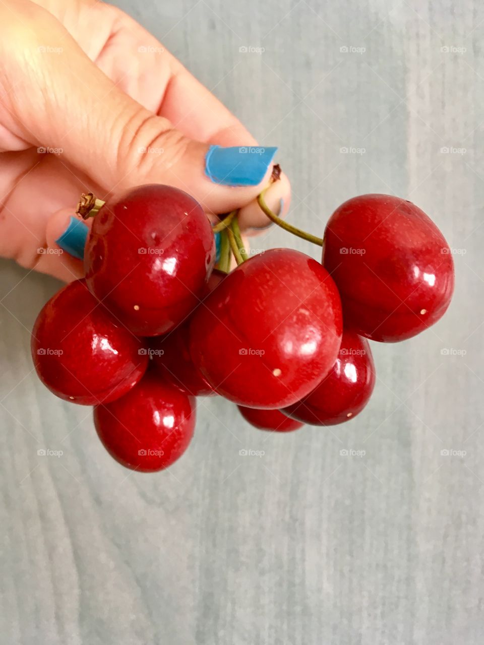 Holding cherries 