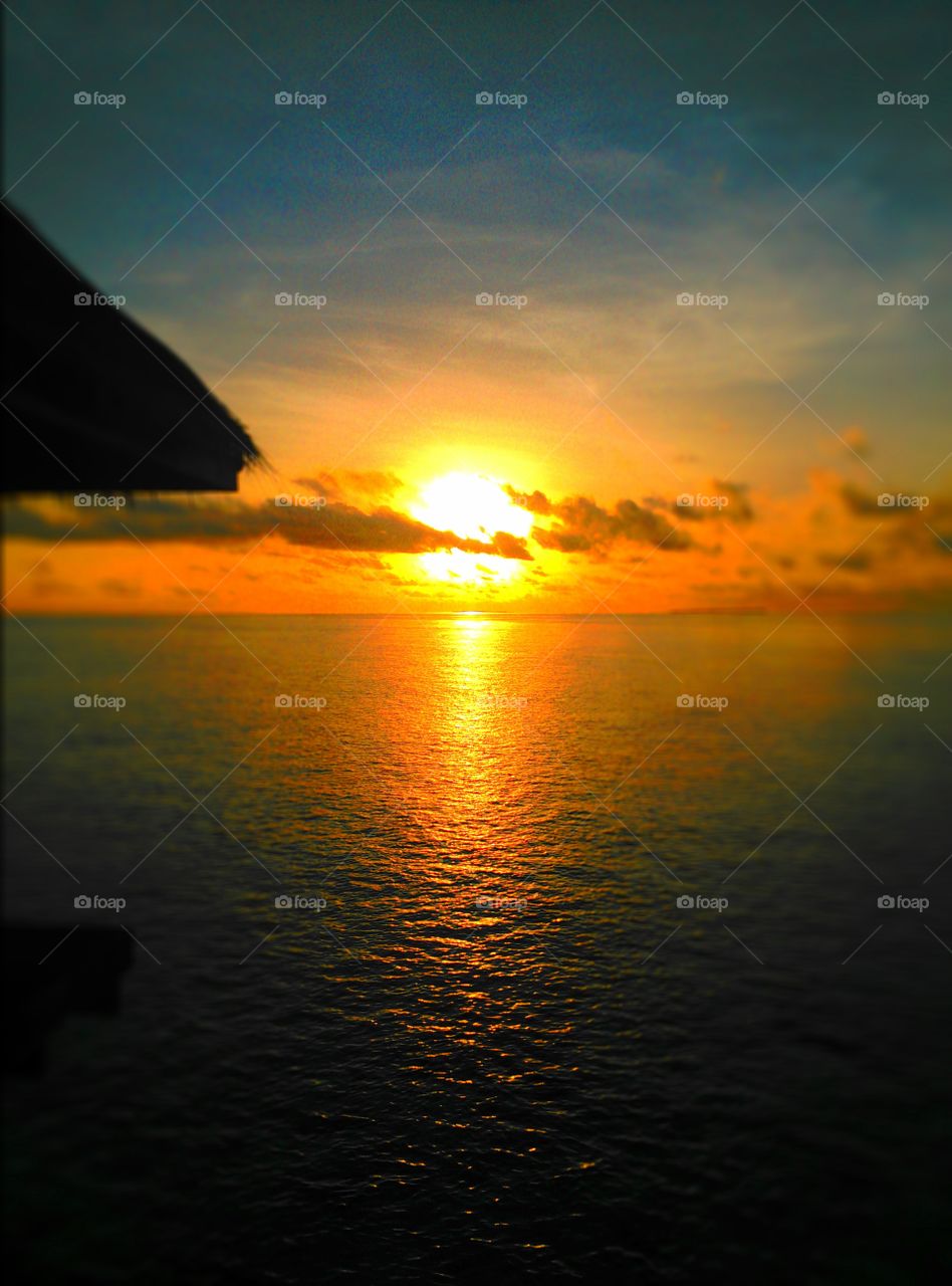 sunset Maldives