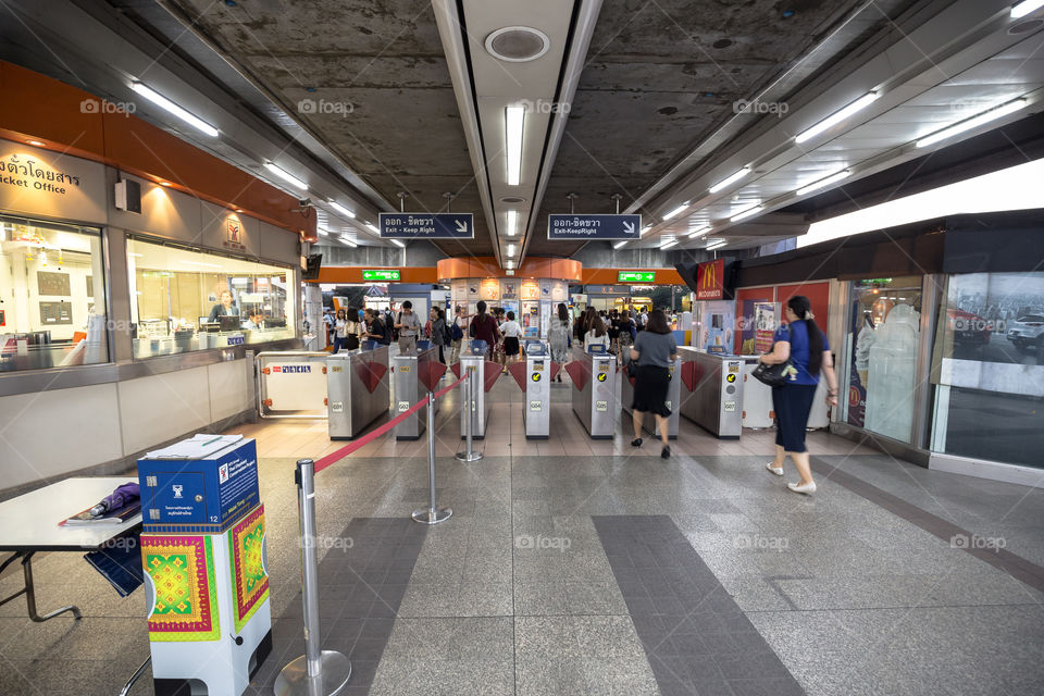 Ticket machine at BTS public train station 