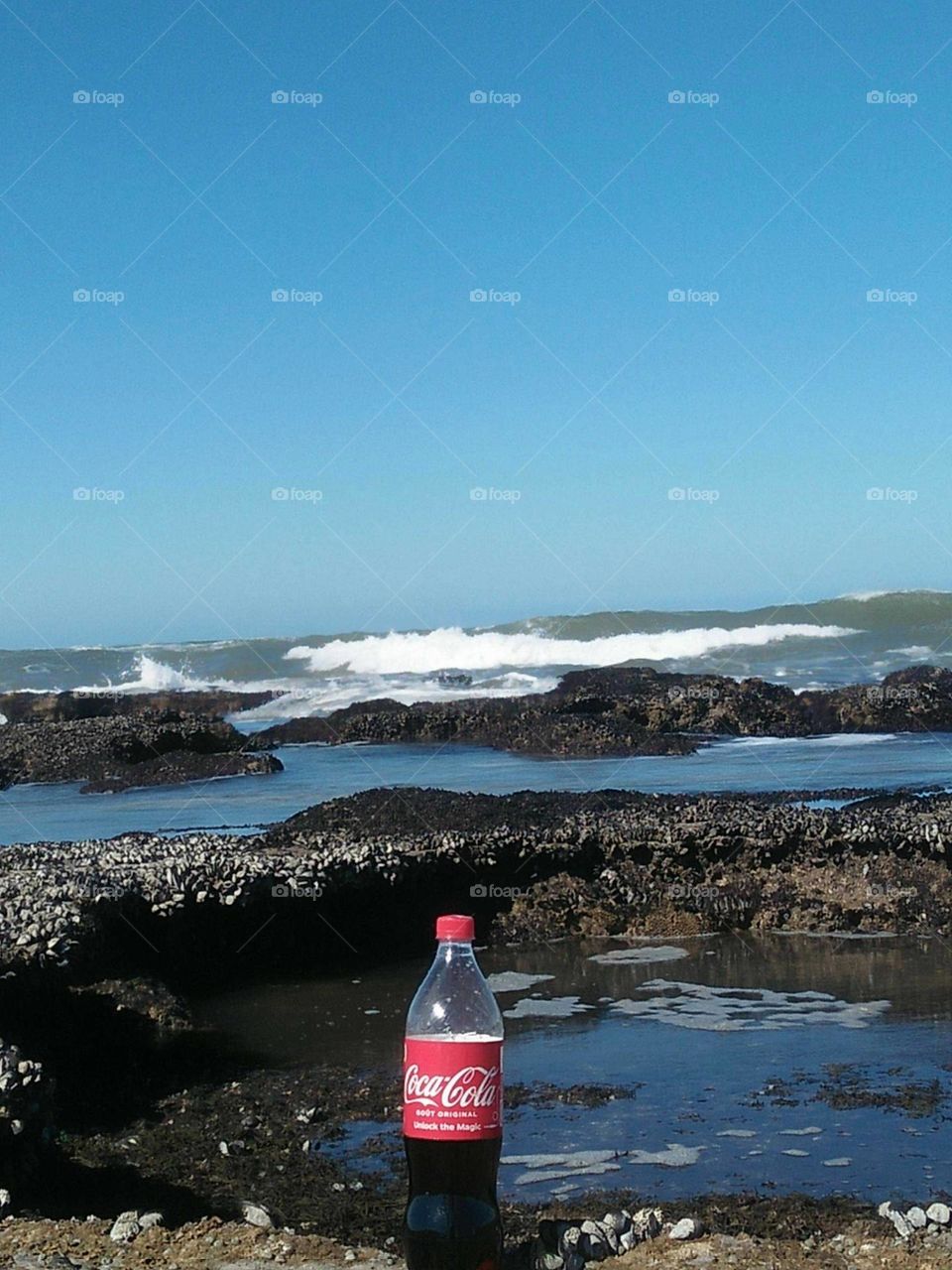 Sweety and magic cocacola near the sea at essaouira in Morocco.