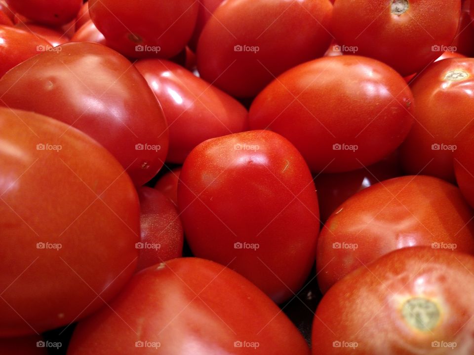 Market tomatoes.