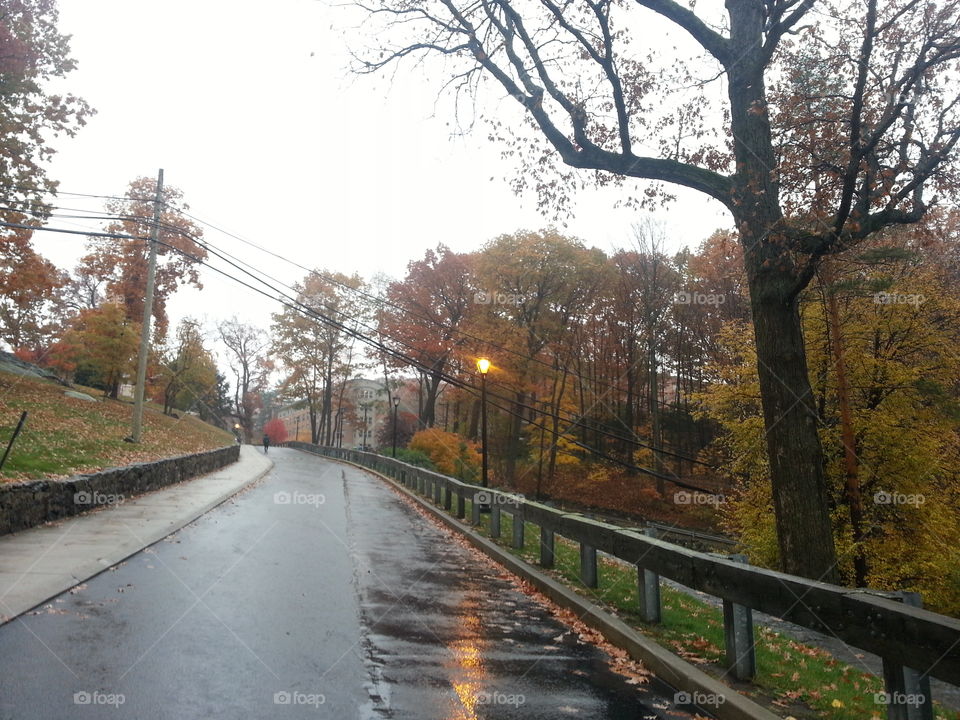 Rainy after school. Refreshing Autumn air after first week of classes on NY