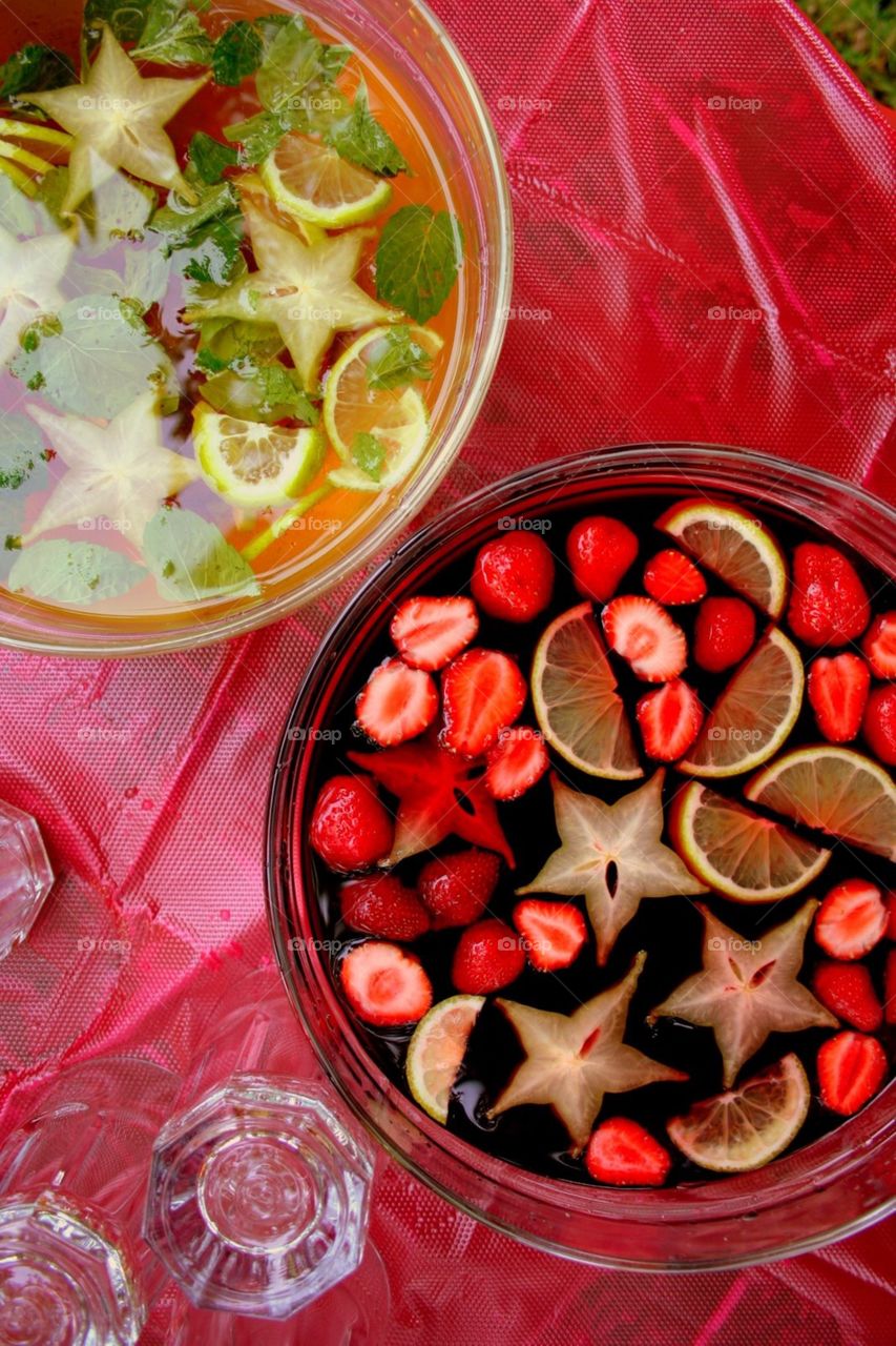 Bright fruits on the table 