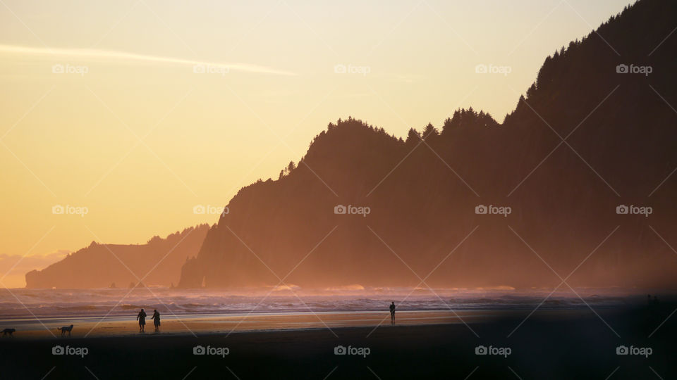 Oregon coast dusk