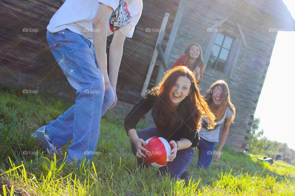 A ball game. Spend good time.