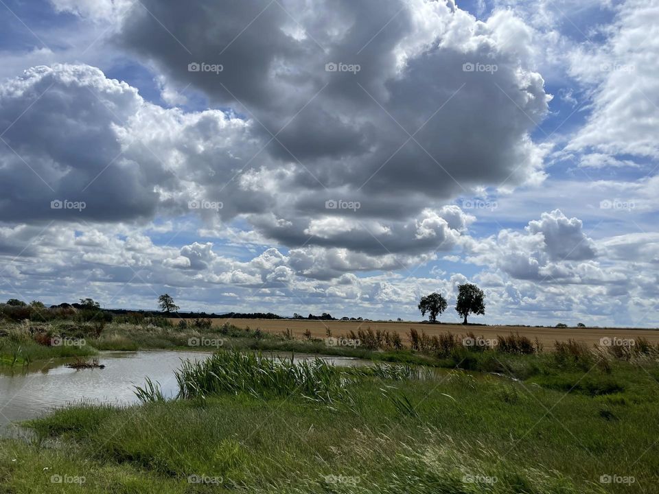 Huge clouds hovering overhead … Summertime walk July 2024 