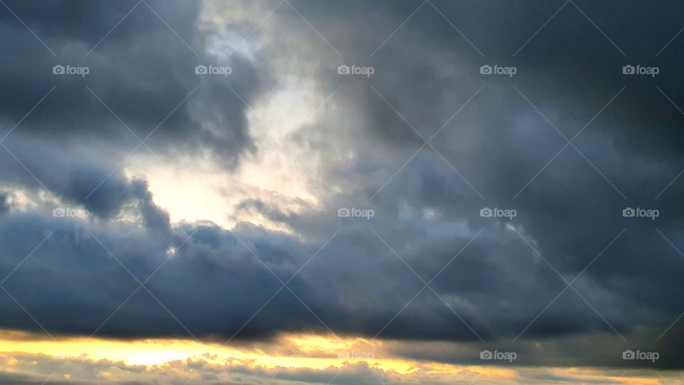 sunrise with clouds