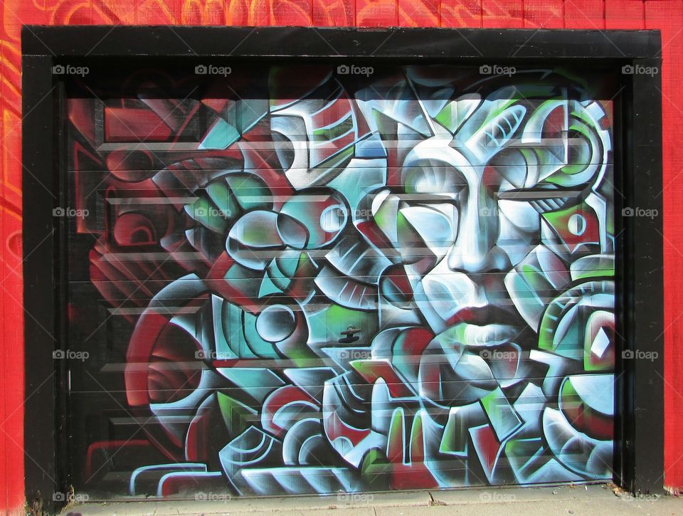 colorful animated door