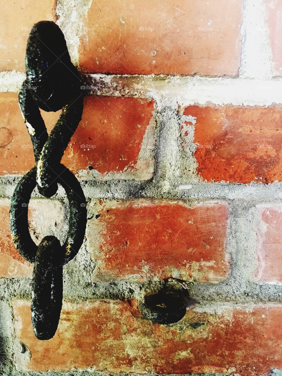 Brick wall with chain