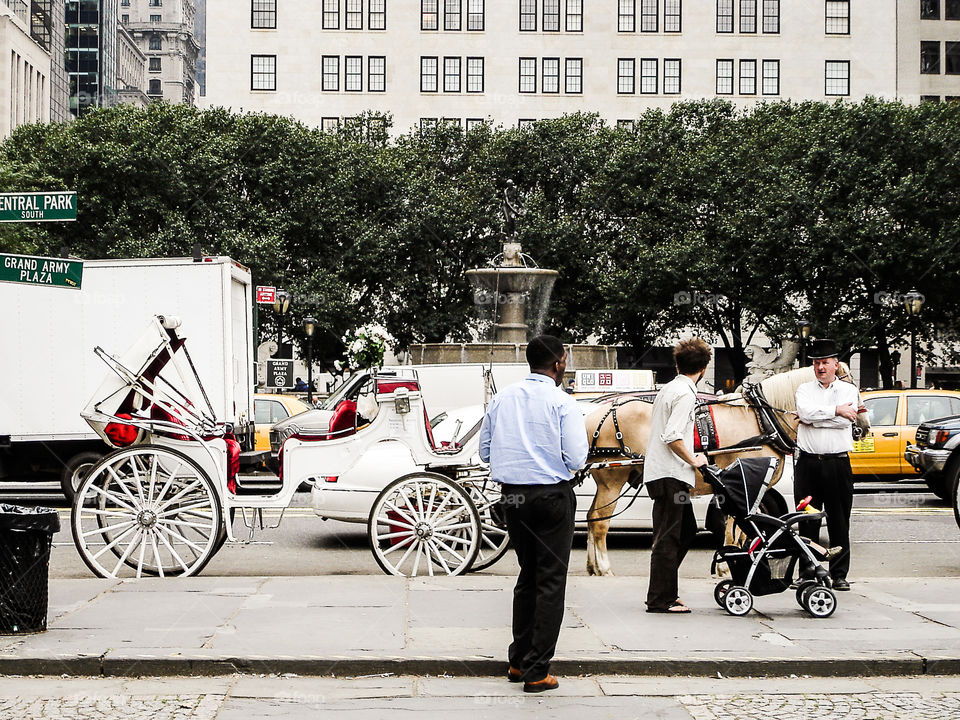 New York in a carriage