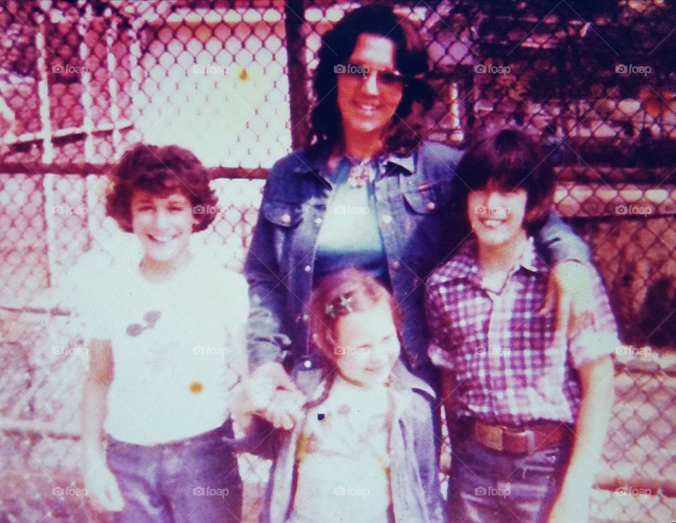 Mother and three children.