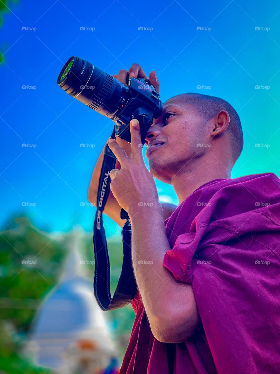 I am taking a photo of a tamarind pod