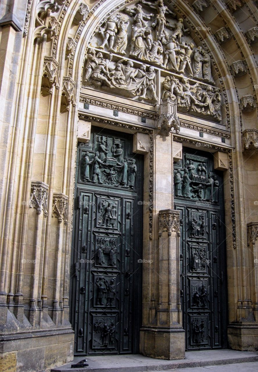 Arty church door