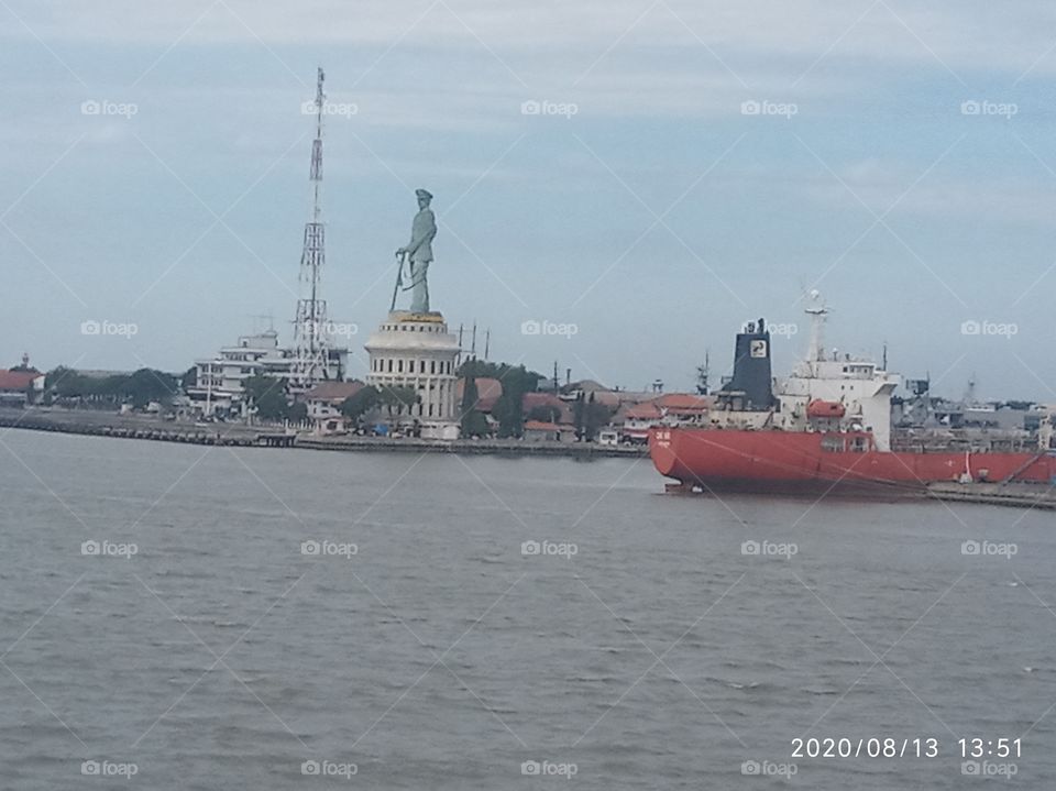 At Surabaya port