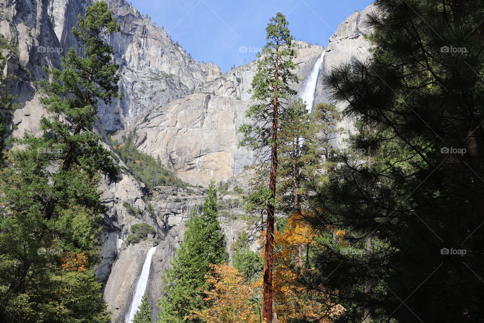 Waterfalls on the mountain 