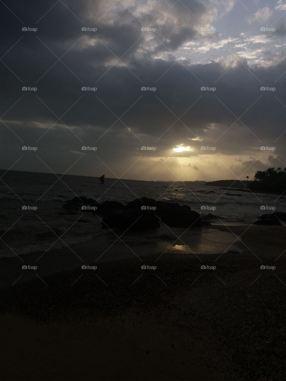 Sky Opens To Shower Sunlight during sunset.