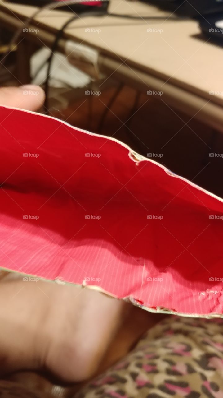 Duck tape wallet from inside