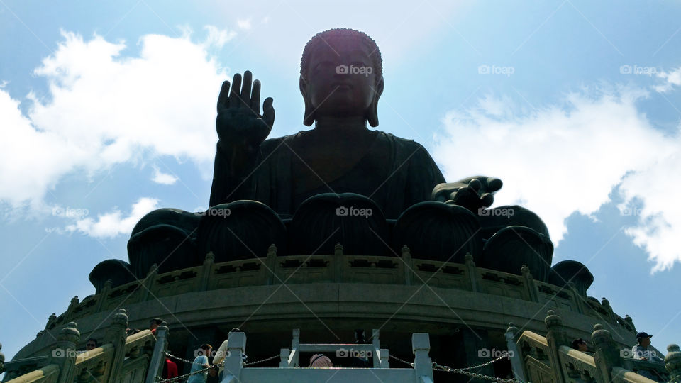 extraordinary Tian Tan Buddha statue, located at Po Lin Monastery in Hong Kong.