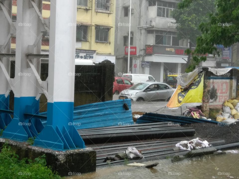 flooded city Mumbai