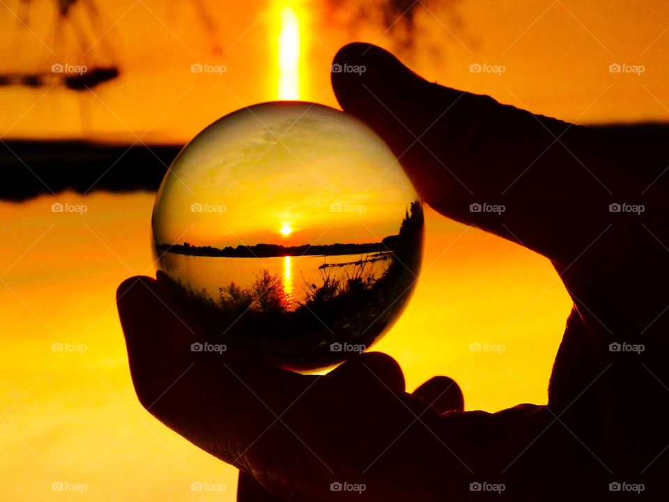 View of the sunset in Indiana 