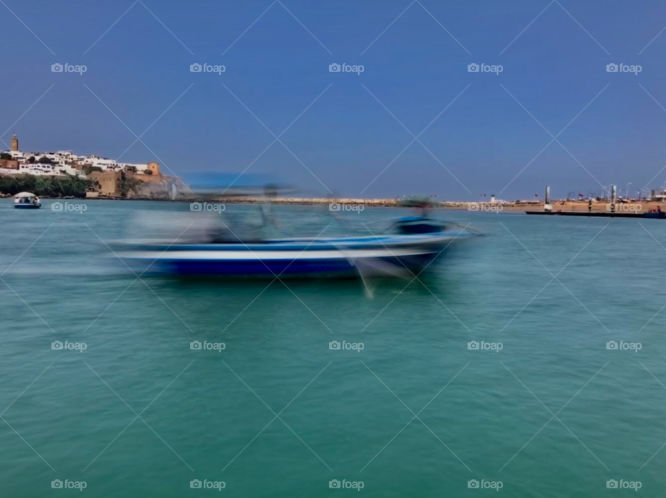 boat transport on the Bouregregue river, Rabat