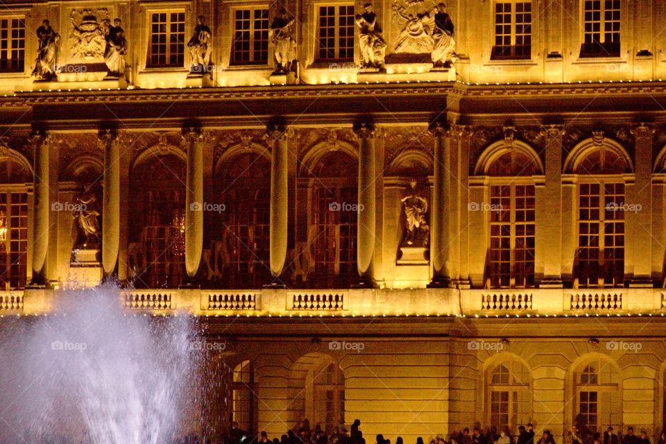 the facade of the palace