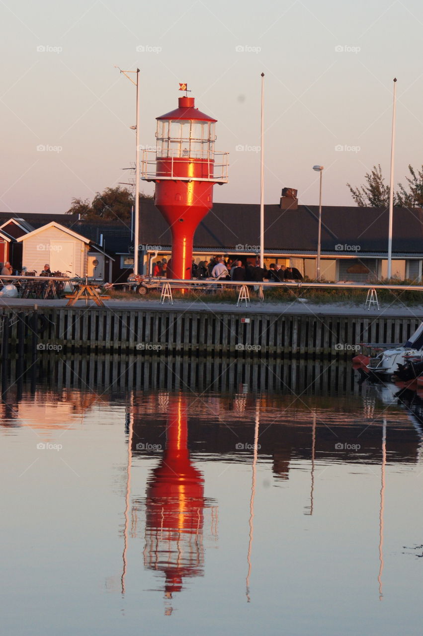 Reflection of a lighthouse 