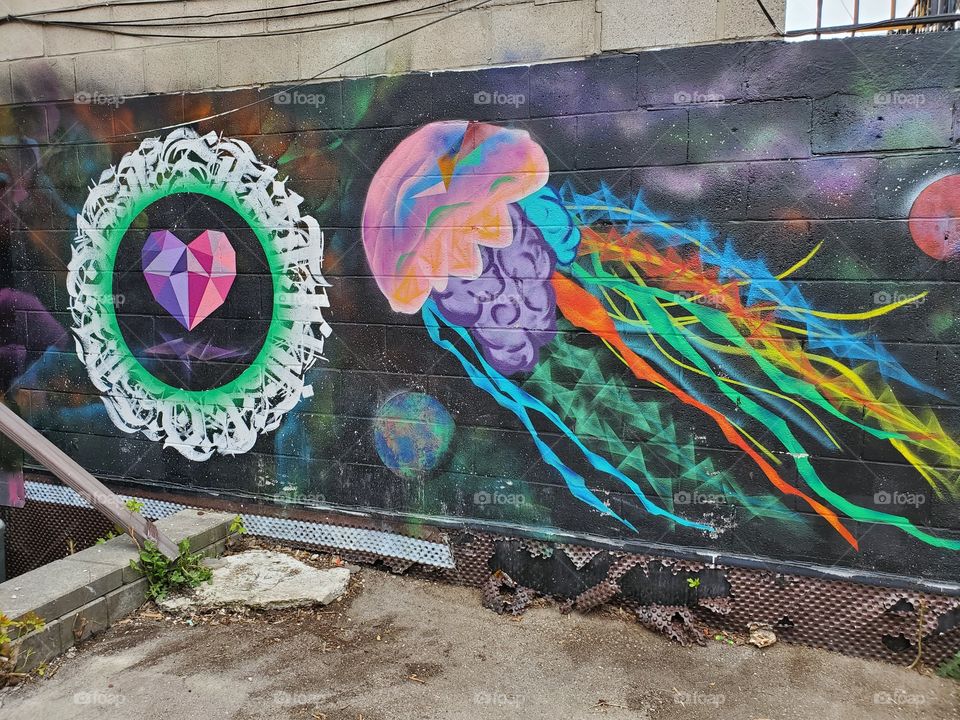 jelly fish graffiti