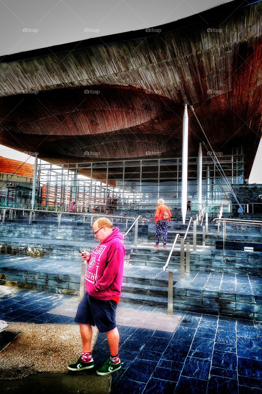 People, City, Reflection, Water, Urban