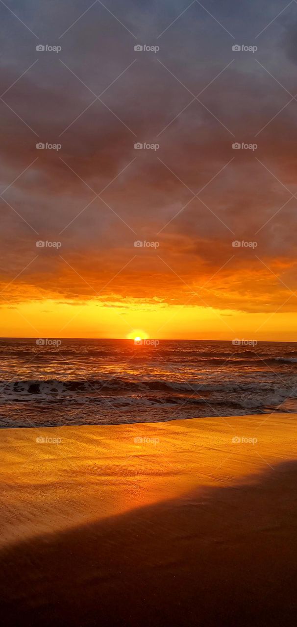 beautiful sunset on the beach