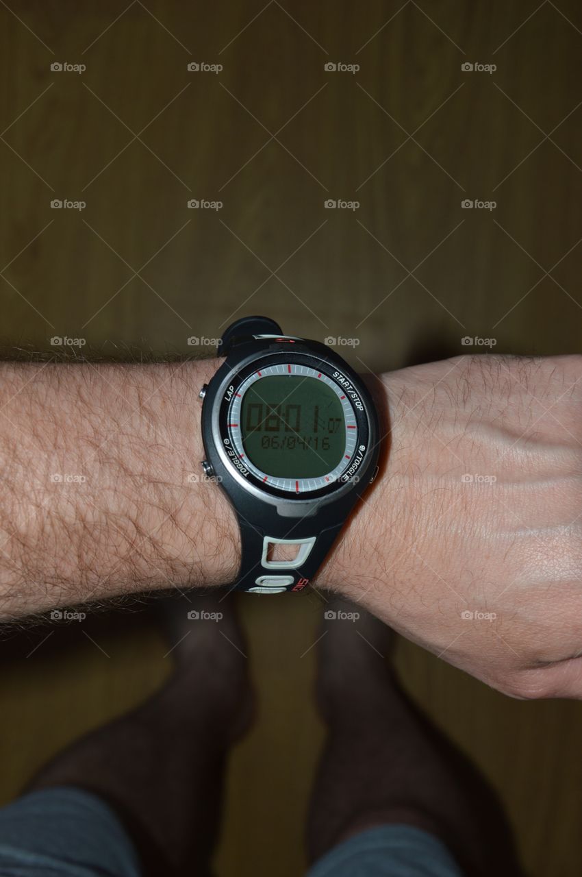 Sports watch on my wrist