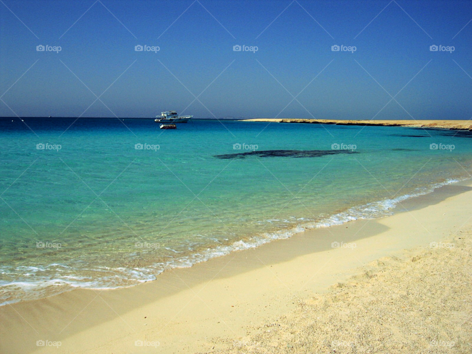 beach sky blue water by chester29