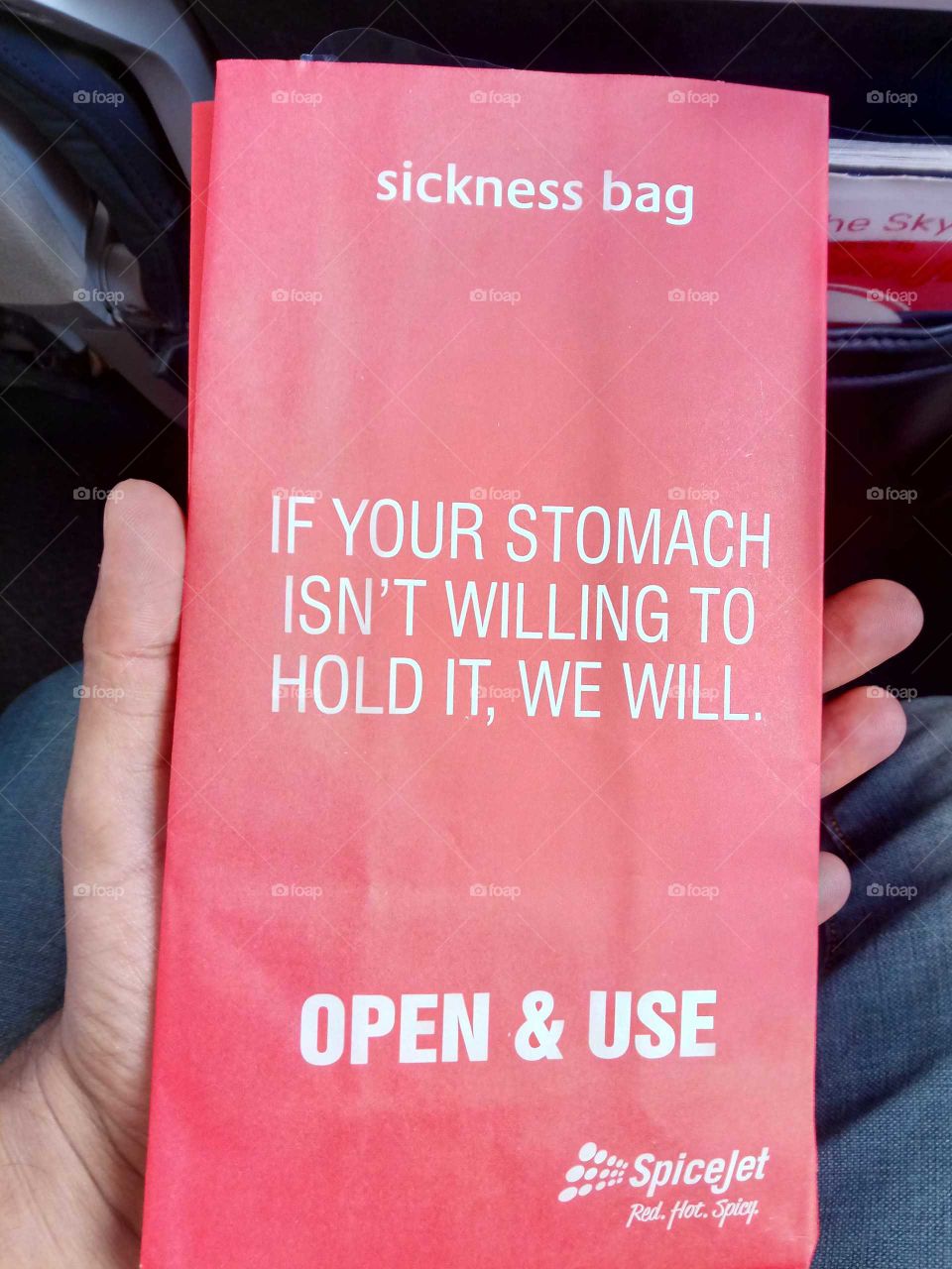 sickness bag