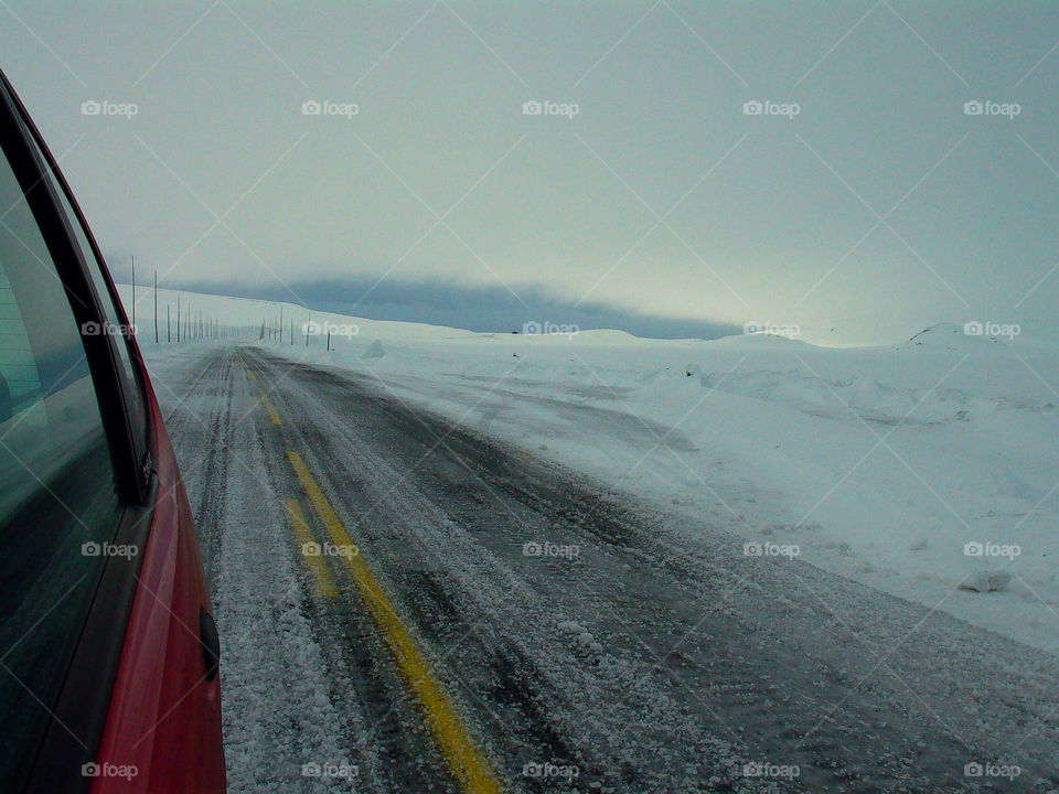 snow winter car mountain by greirik