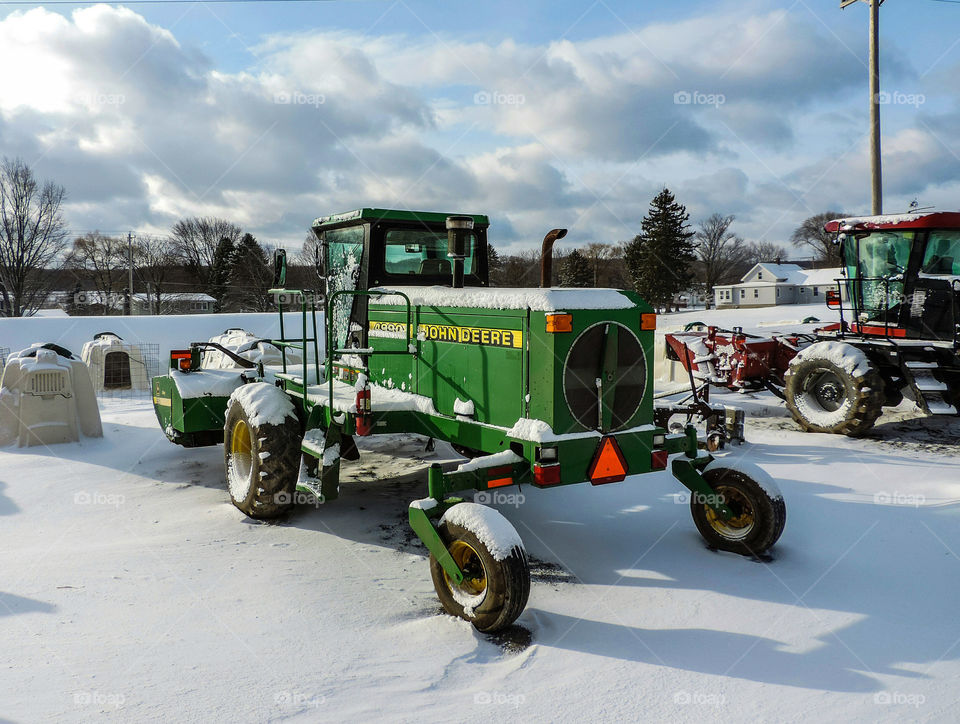 Snow Covered Tractor