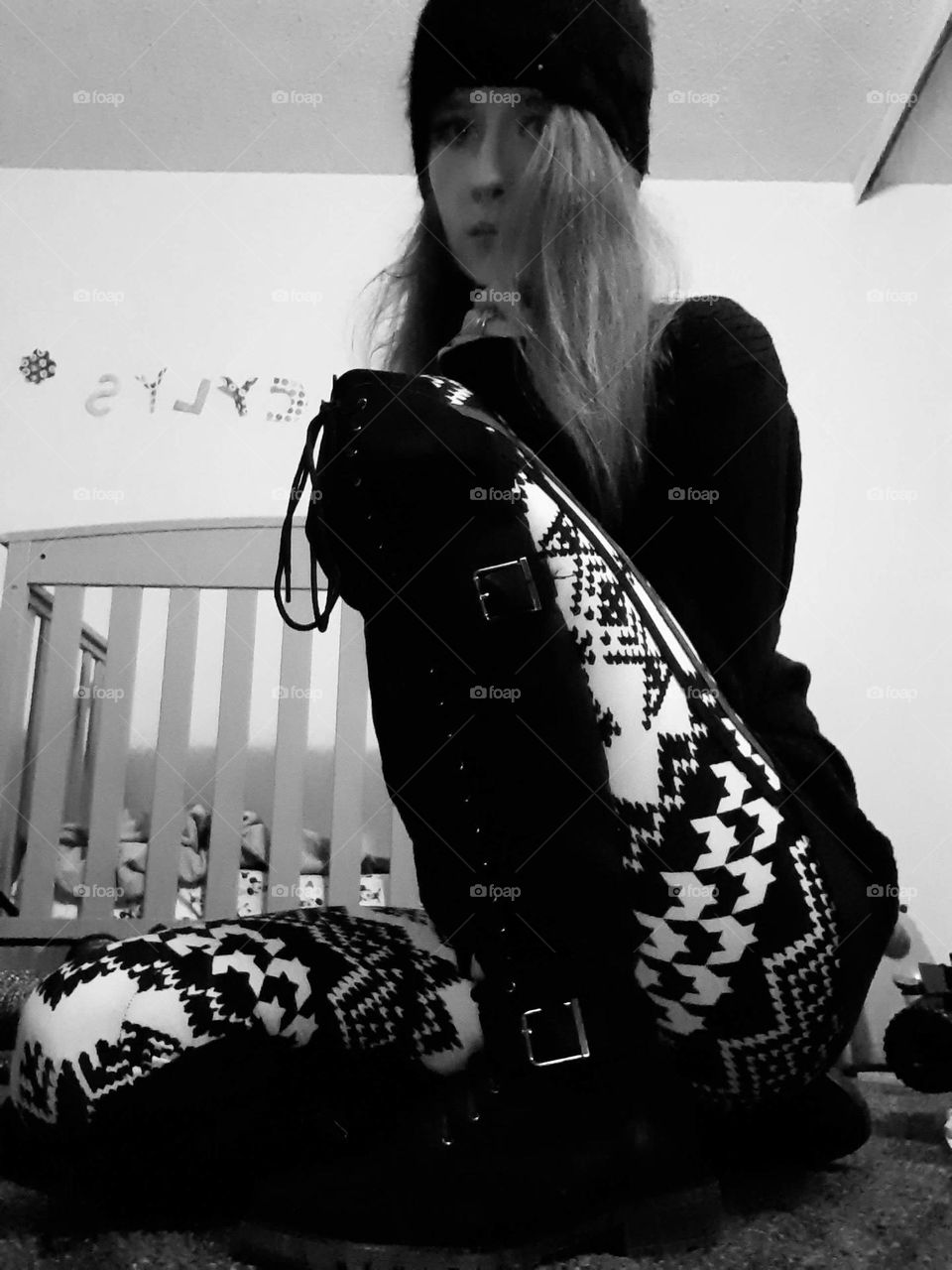 myself in black and white