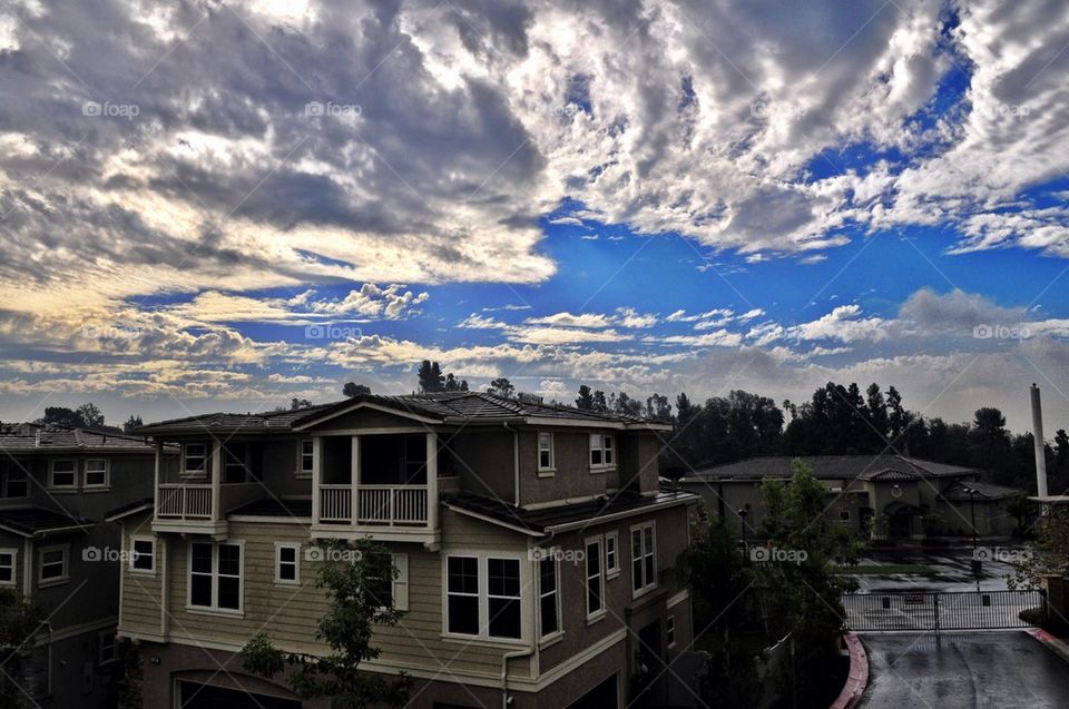 Blue sky and crazy clouds